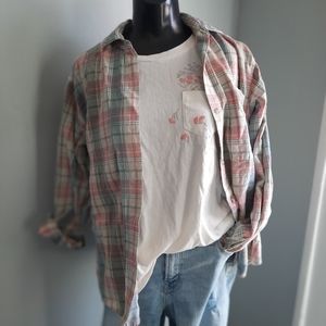 Plaid Button Down in pastels